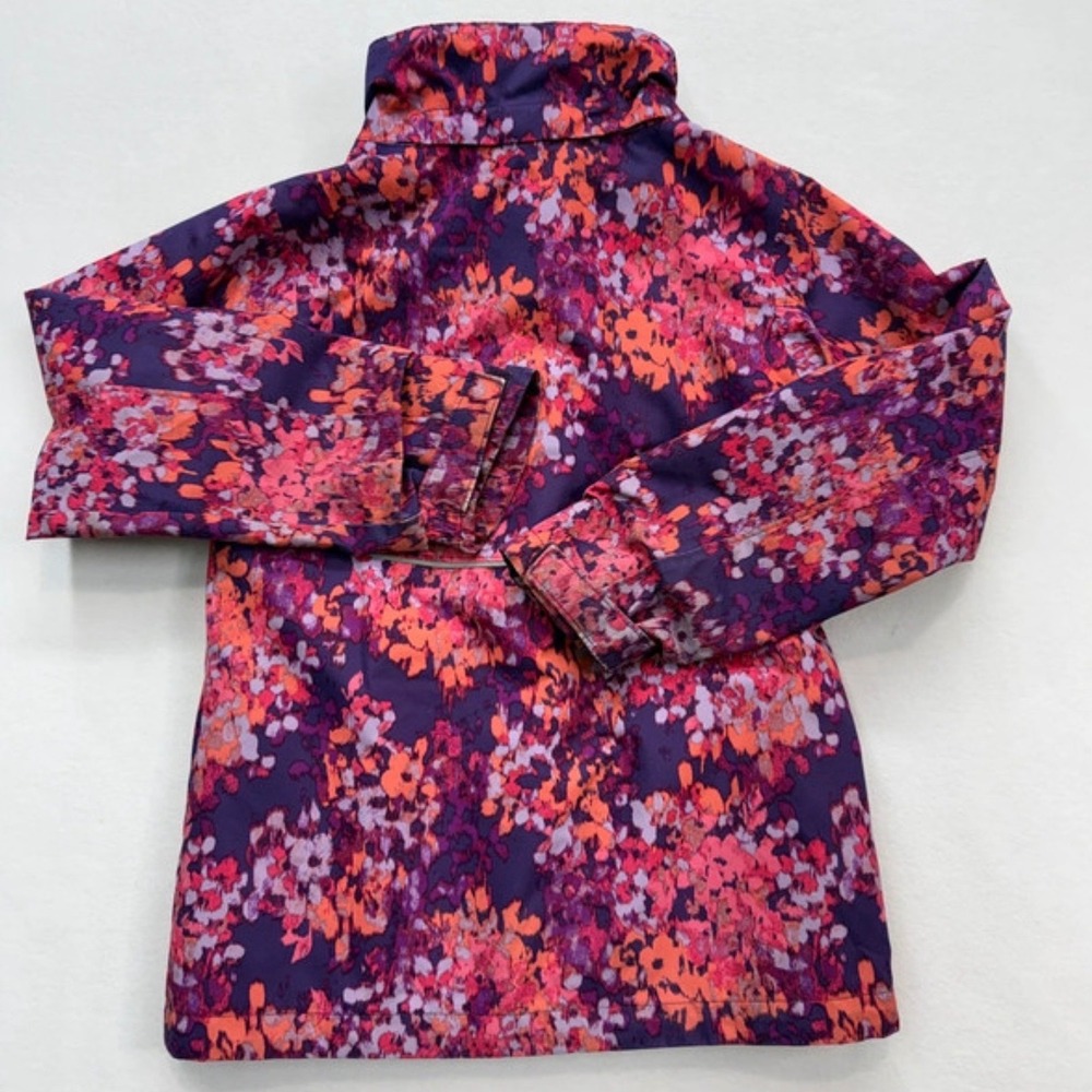 Columbia Jacket Kids Medium Purple Floral Omni-Tech Waterproof Winter Ski Coat - Picture 2 of 11